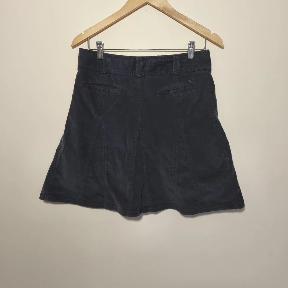 Athleta Whenever Fit Flare Corduroy Skirt sz 2 Gray Outdoors Adventure Lifestyle